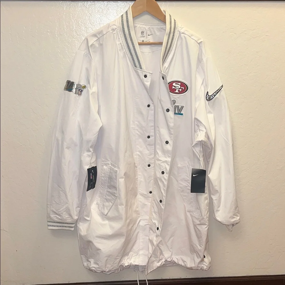 NFL 49ers Superbowl On field Apparel White Jacket 3XL
